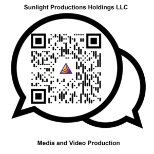 Phone contact QR code for media and video production services inquiries and support.