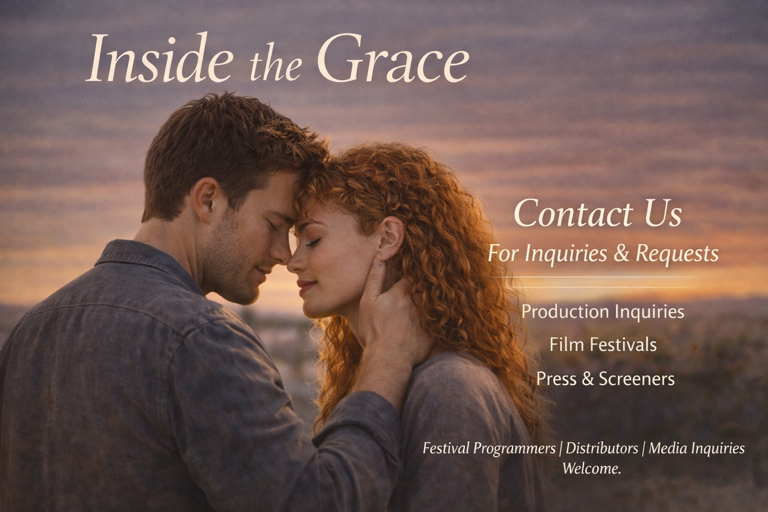 Inside the Grace film romantic drama still at sunset.
