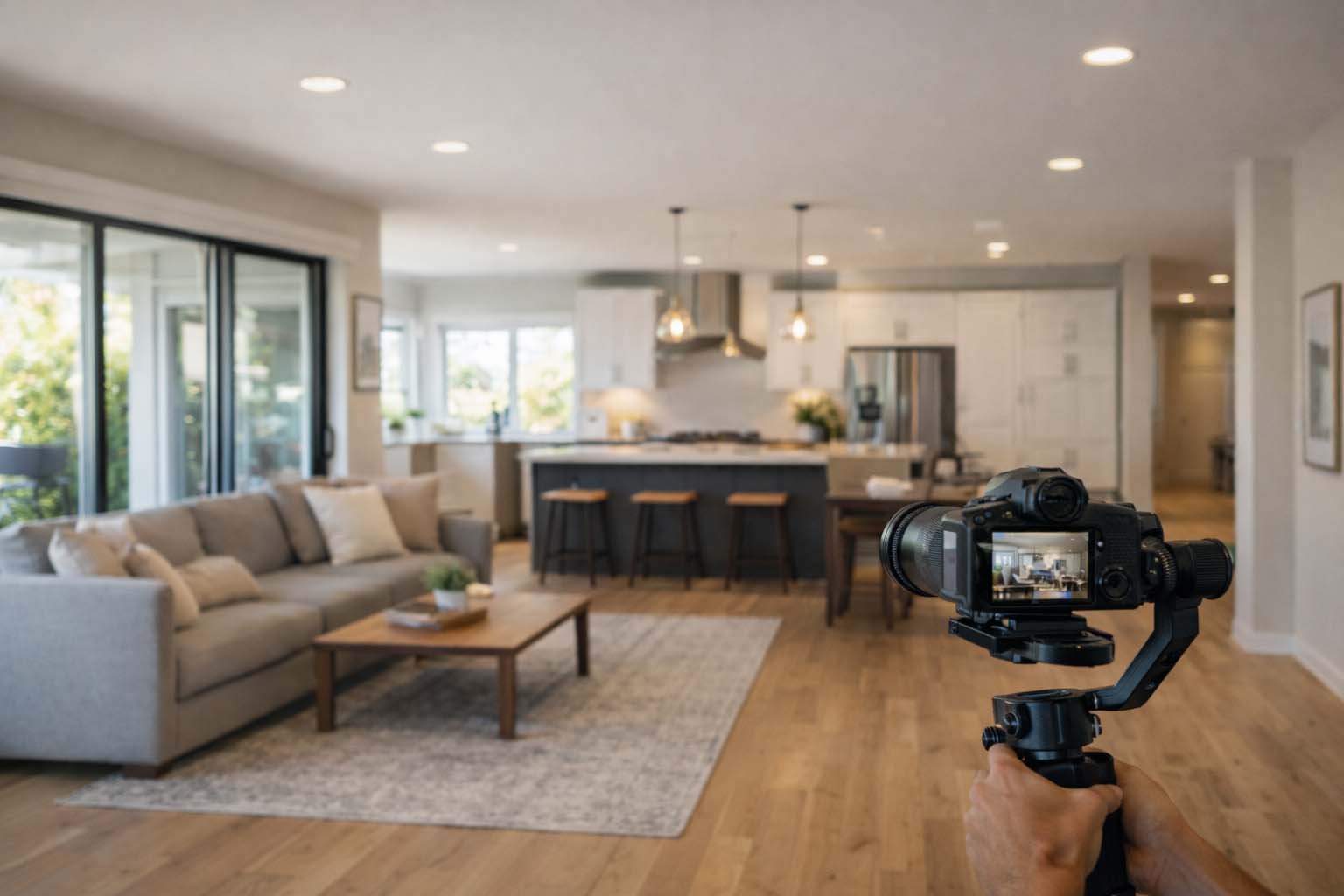 Accurate property documentation through real estate video coverage showing interior layout, readable space, and natural light.