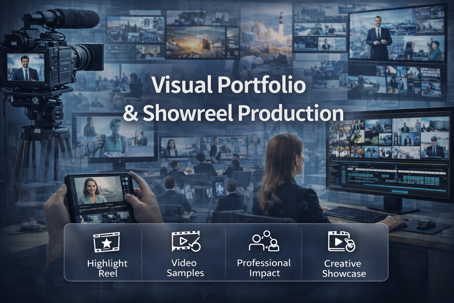 Visual portfolio and showreel production presenting professional creative work.