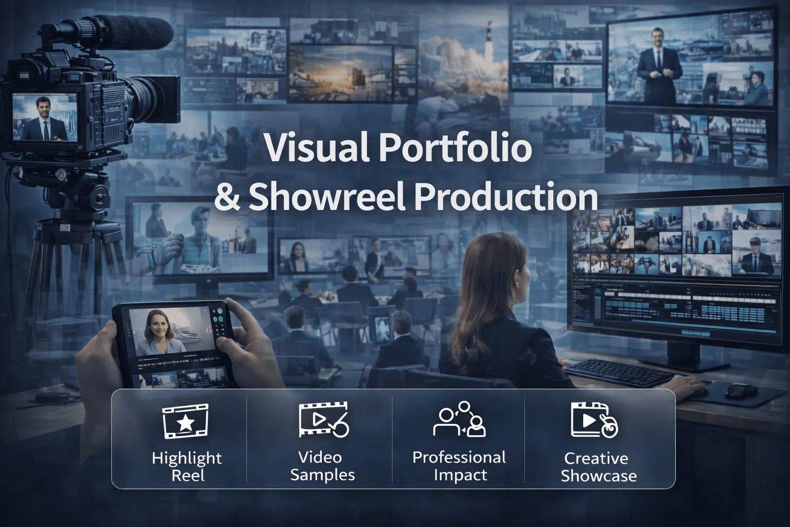 Visual portfolio and showreel production presenting professional creative work.